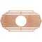 Ekena Millwork Chrysler Wood Fretwork Pierced Ceiling Medallion, Cherry, 36"W x 18"H x 9 1/2"ID x 1/4"T CMWP36X18X0250CSCH - alternate 1